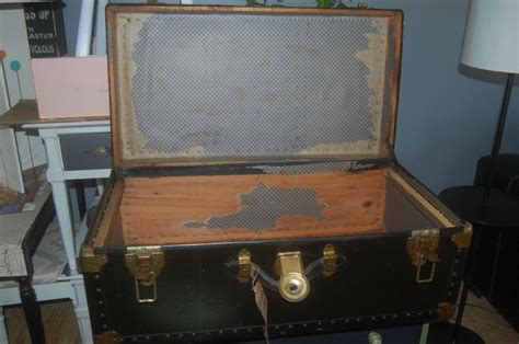 Antique Steamer Trunk Prior To Being Reinvented And Repurposed By A