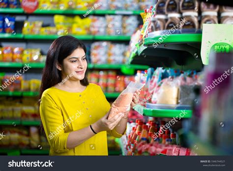 Indian Woman Shopping Grocery Store Stock Photo 1946744521 Shutterstock