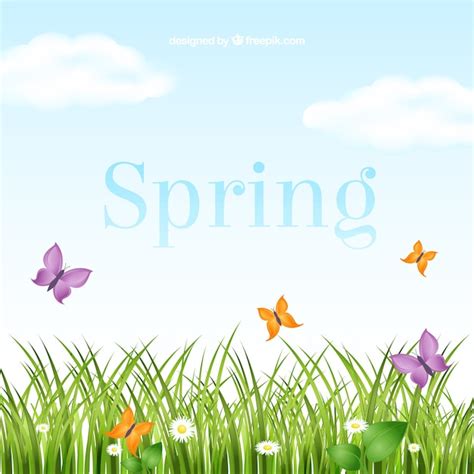 Spring Letters Vector Free Download