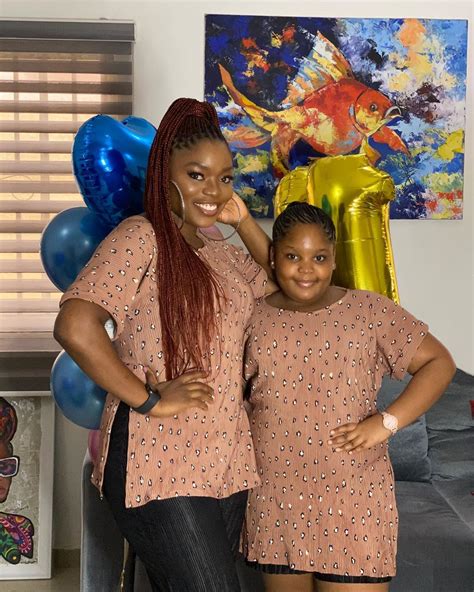 Bisola Aiyeola Rocks Matching Outfit With Daughter To Celebrate Her