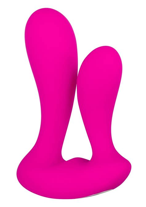 Adam And Eve Silicone Rechargeable Dual Entry Vibrator With Remote Con