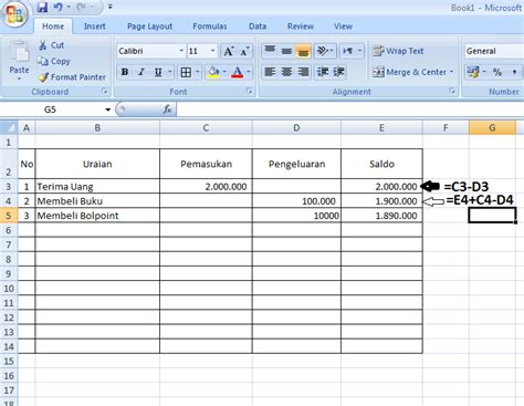 Contoh Laporan Pemasukan Dan Pengeluaran Excel Laporan Ku