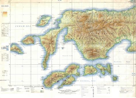 Takjub Indonesia Peta Topografi Ambon Skala 250k And 50k