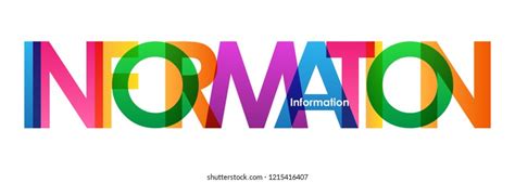Information Rainbow Letters Banner Stock Vector Royalty Free