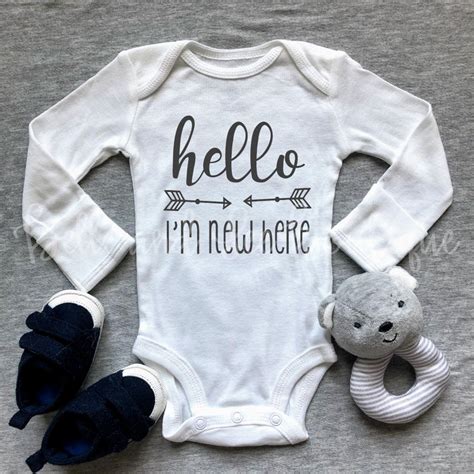 Hello Im New Here Onesie Newborn Outfit Homecoming Etsy