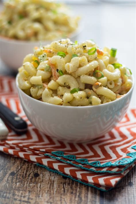 If the mixture is a bit stiff before serving, thin it out with a touch more milk. Hawaiian Style Macaroni Salad - The Wanderlust Kitchen