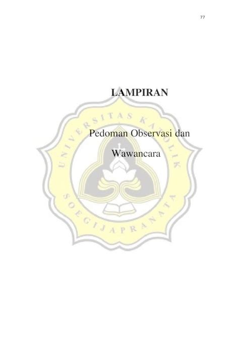PDF Pedoman Observasi Dan Wawancara Repository Unika Ac