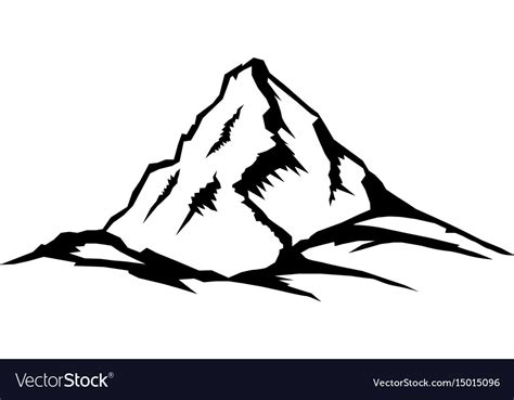 Mountain Peak Landscape Series Royalty Free Vector Image