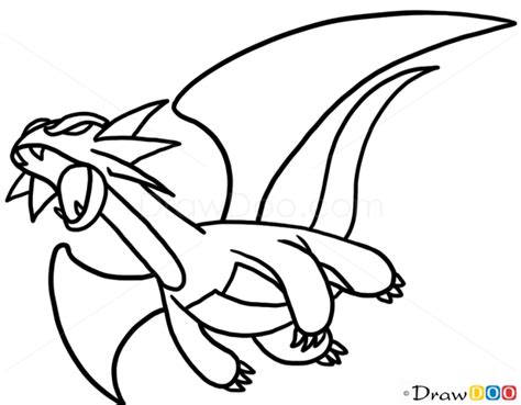 Pokemon Pages Printable Salamence Coloring Pages