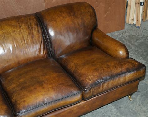 STUNNING VINTAGE FULLY RESTORED HAND DYED BROWN LEATHER HOWARDS SON