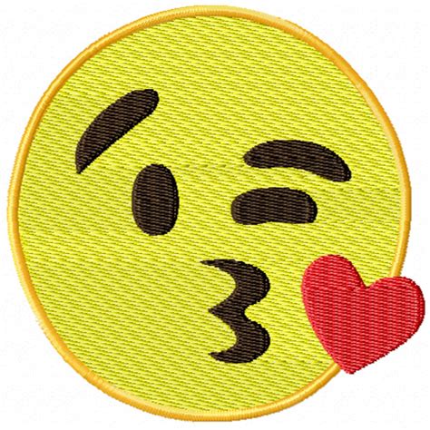 Kisses Emoji A Machine Embroidery Design For The Embroidery Etsy