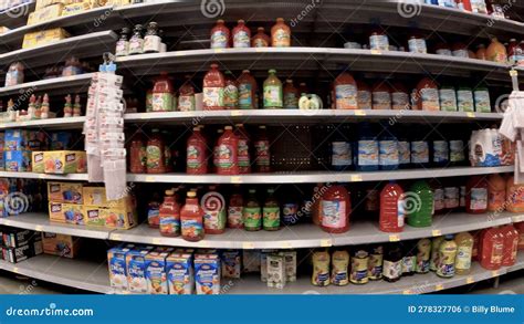Walmart Grocery Store Interior Juice Aisle Editorial Photo Image Of