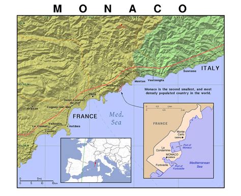 Mapas de Mónaco Colección de mapas de Mónaco Europa Mapas del Mundo
