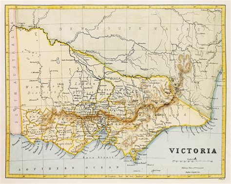 Victoria Antique Print Map Room