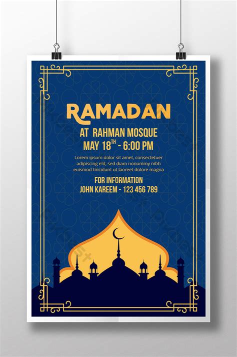 Classical Islamic Ramadan Festival Poster Template Template Psd Free