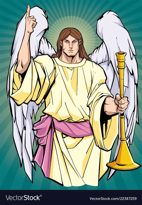 Archangel Gabriel Icon Royalty Free Vector Image