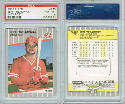 Grand slammers has 12 cards of players who cleared the bases with a single swing. Auction Prices Realized Baseball Cards 1989 Fleer Jeff Treadway W/TARGET