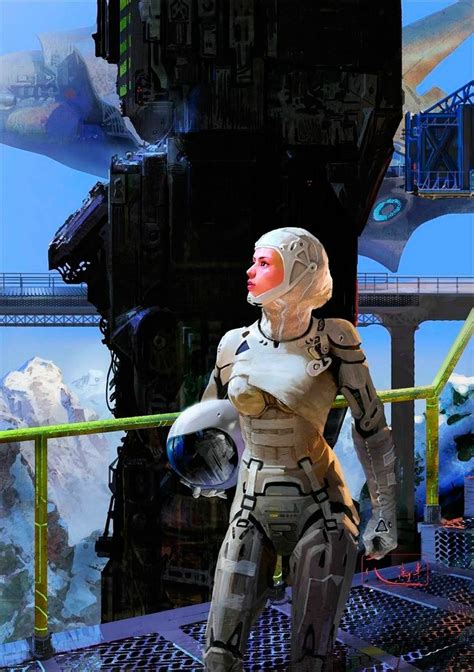 Abril La Cosmonauta Sci Fi Concept Art Science Fiction Illustration