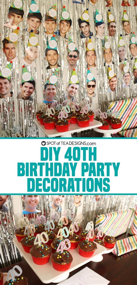 Diy 40th Birthday Party Decorations Spot Of Tea Designs