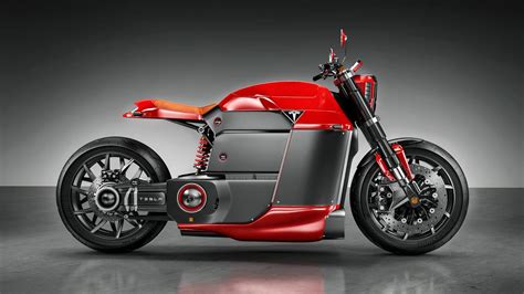 Tesla Model M Electric Motorcycle Is Powered By 204ps Motor Has Four