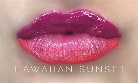 Hawaiian Sunset Inspired Lipsense Purple Reign Pink Ice Kiss For A