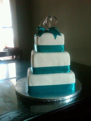Teal Wedding Cake Cindy Brown Change The Topper And Add Some Chocolate