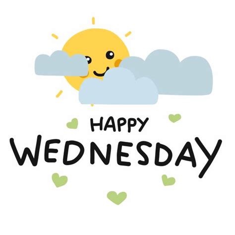Drawing Of Happy Wednesday Text Illustrations Royalty