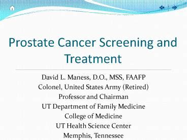 PPT Prostate Cancer Screening And Treatment PowerPoint Presentation Free To View Id