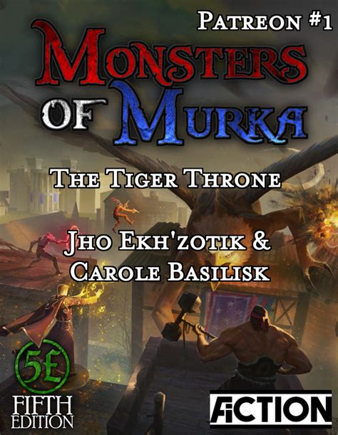 The Tiger Throne Monsters Of Murka Expansion 5e Action Fiction