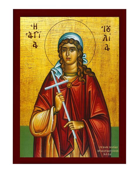 Saint Julia Icon Handmade Greek Orthodox Icon Of St Julia Etsy
