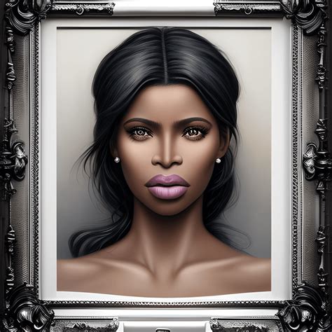 beautiful dark skinned dominican woman in a thomas kinkade graphic