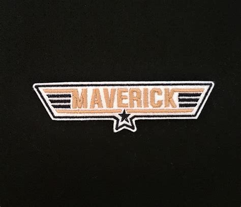 Top Gun Maverick Embroidered Patch Badge Iron On Or Sew Gold Etsy