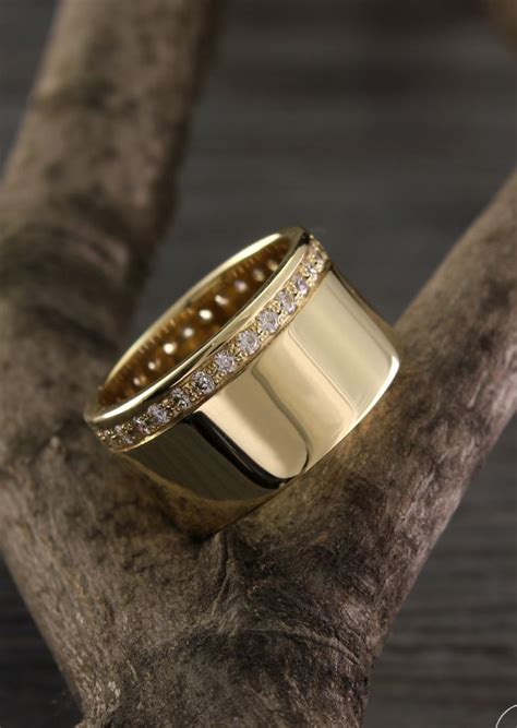 Wide Gold Wedding Bands Jenniemarieweddings