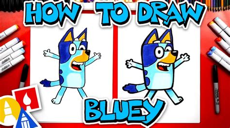 How To Draw Bluey And Bingo Step By Step At Drawing Tutorials