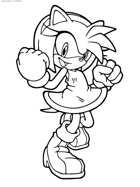 Sonic Amy Coloring Pages Rose Coloriage Boom Classic Colorear Para Dibujos Imagenes Printable