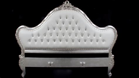 charles french louis style bed  silver leaf