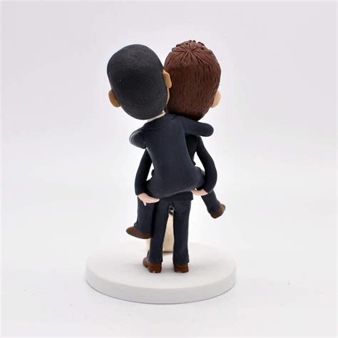 Gay Wedding Toppers Same Sex Cake Topper2 Grooms Cake Etsy