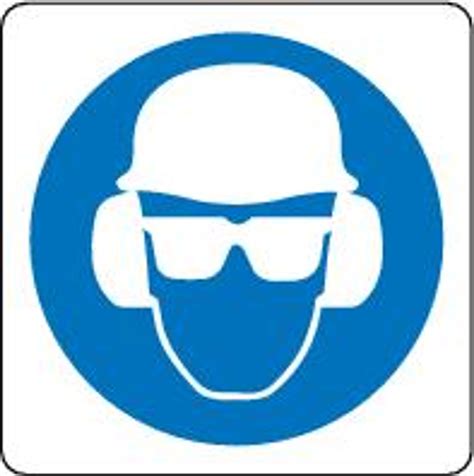 Head Eye And Ear Protection Sign Iso Mandatory Symbol