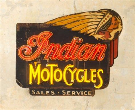 Indian Motorcycles Neon Sign By Roadhouse Relics Indian