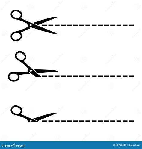 Scissors Cut Lines Stock Illustration Image 40722300