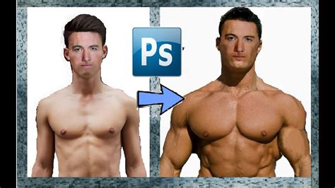 Swap Face From Skinny Guy To Muscle Man With Adobe Photoshop Youtube