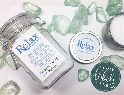 Editable Relax Bath Salts Labels Tutorial — Diy Labels Club