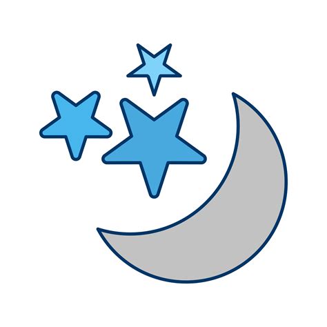 Moon And Stars Vector Icon 437834 Vector Art At Vecteezy