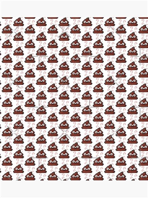 Pixel Poop Emoji Cute Art Print For Sale By Desigma Redbubble