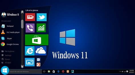 Fluent design is more transparent. Windows 11 Desktop Concept