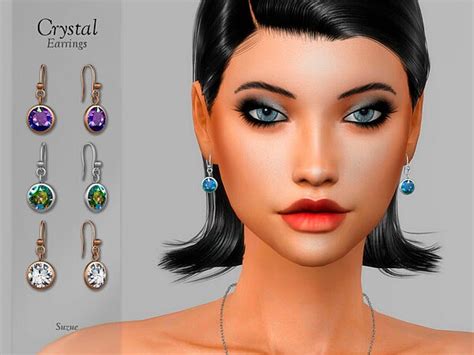 Crystal Earrings By Suzue From Tsr • Sims 4 Downloads
