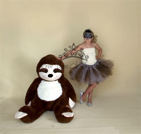 Sloth Tutu Brown Grey Sloth Skirt Sloth Costume Kids Halloween