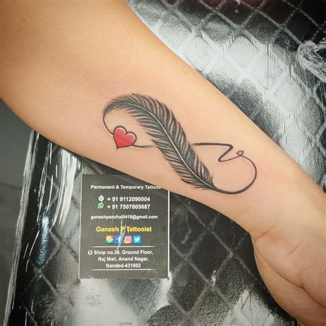 Discover Feather Heart Tattoo Super Hot In Eteachers