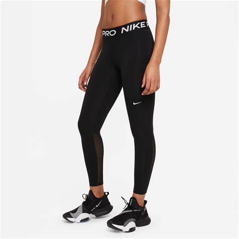 Nike Pro Women S Mid Rise Mesh Panelled Leggings Performance Tights