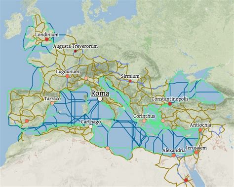 Ancient Roman Trade Routes Map